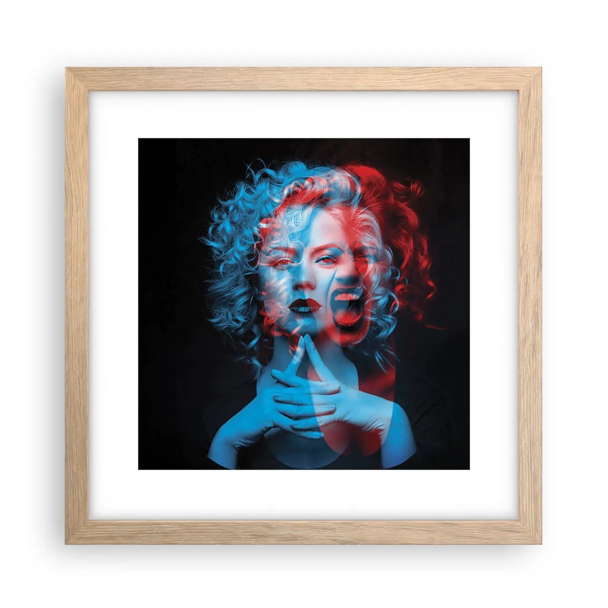 Plakat w ramie jasny dąb - Alter ego - 30x30 cm