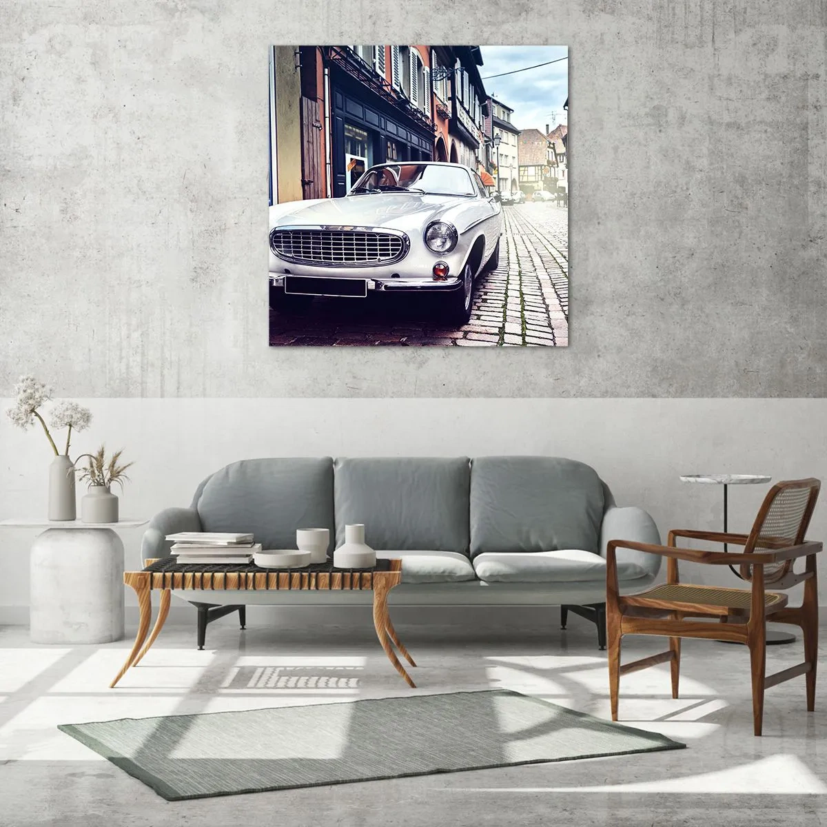 Obraz na szkle - Przeszłość to dziś - 70x70 cm