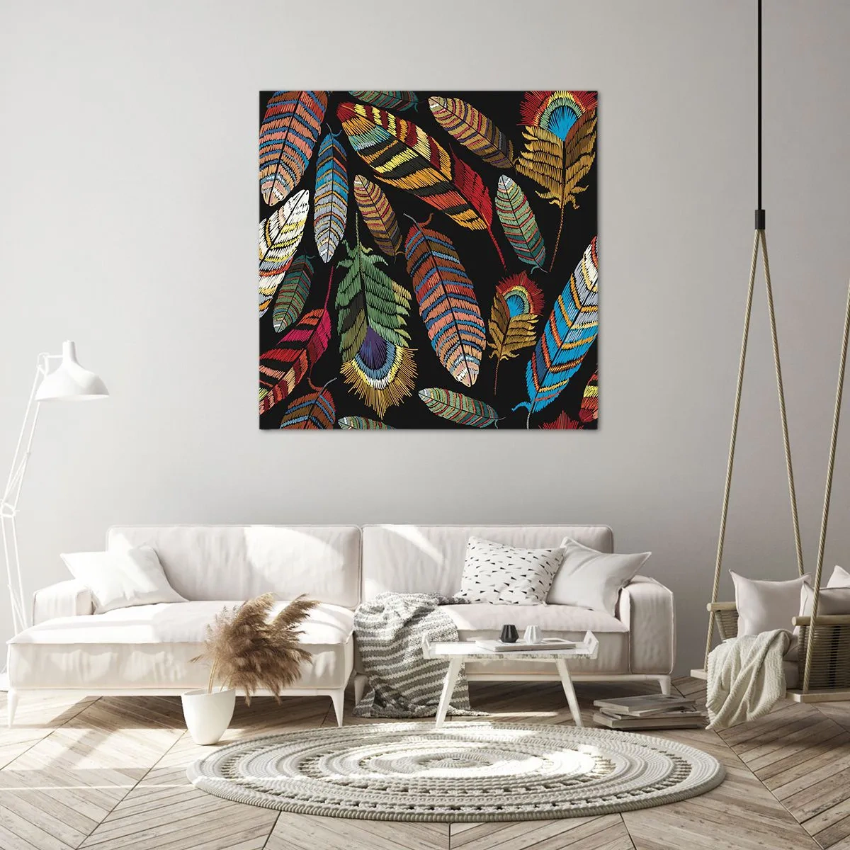 Obraz na płótnie - Ptasi karnawał - 60x60 cm