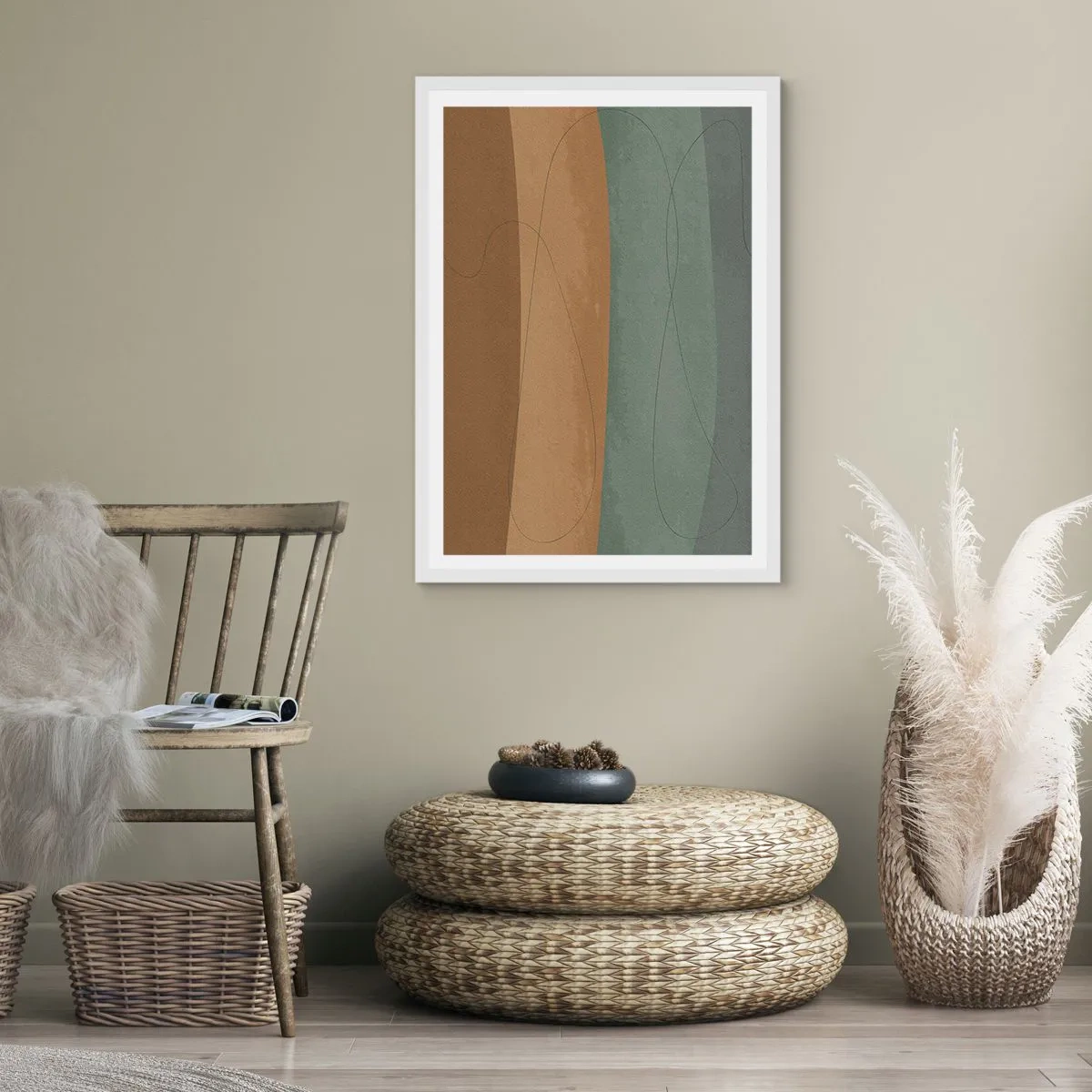 Plakat w białej ramie - Kompozycja horyzontalna - 30x40 cm