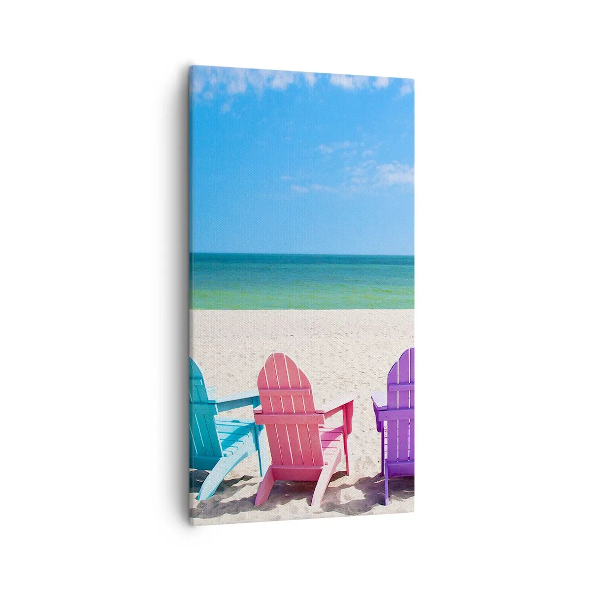 Obraz na płótnie - Tęczowa plaża - 55x100 cm
