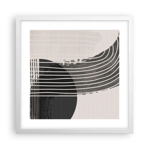 Plakat w białej ramie - Tam i z powrotem - 40x40 cm