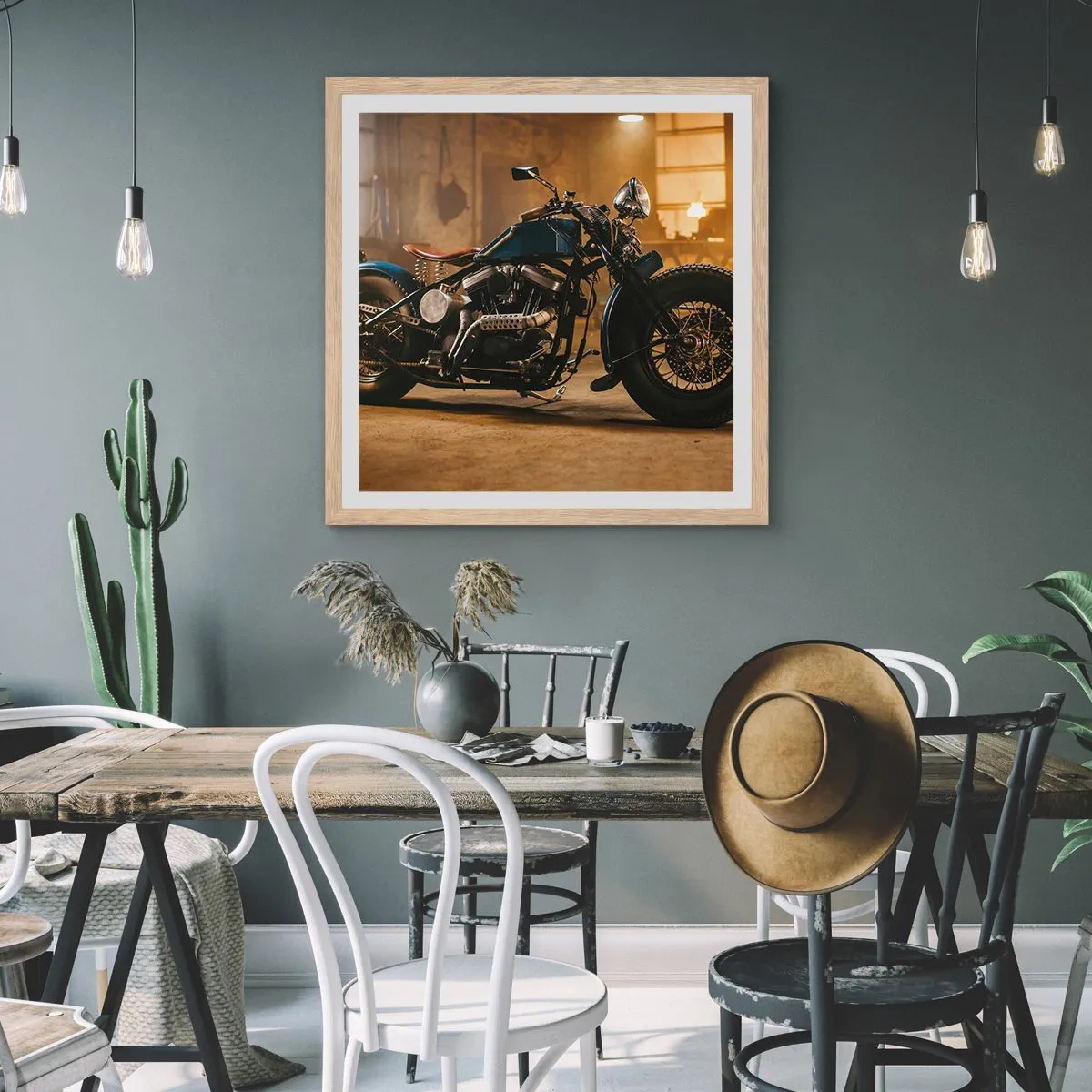 Plakat w ramie jasny dąb - Mogę wszystko - 60x60 cm