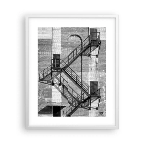Plakat w białej ramie - Industrialny styl - 40x50 cm