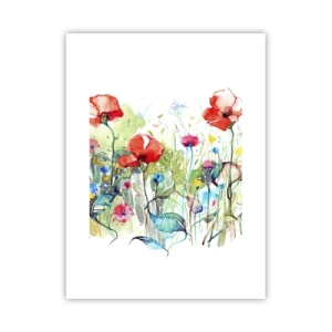 Plakat - Kwitnąca majem łąka - 30x40 cm