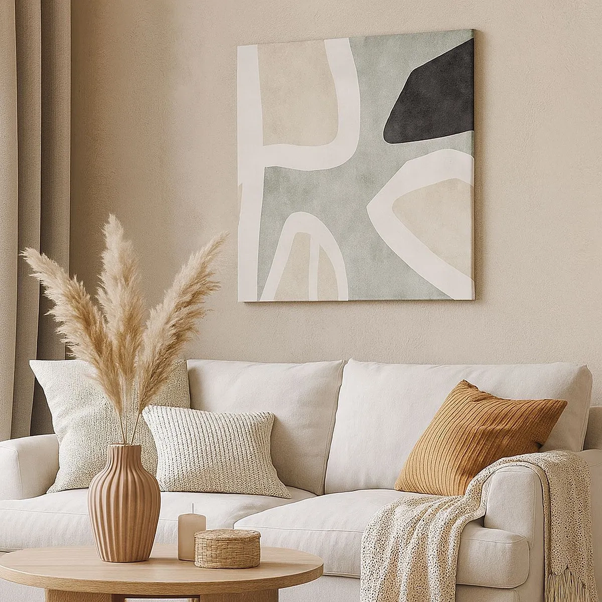 Obraz na płótnie - Kompozycja z motywem czerni - 30x30 cm