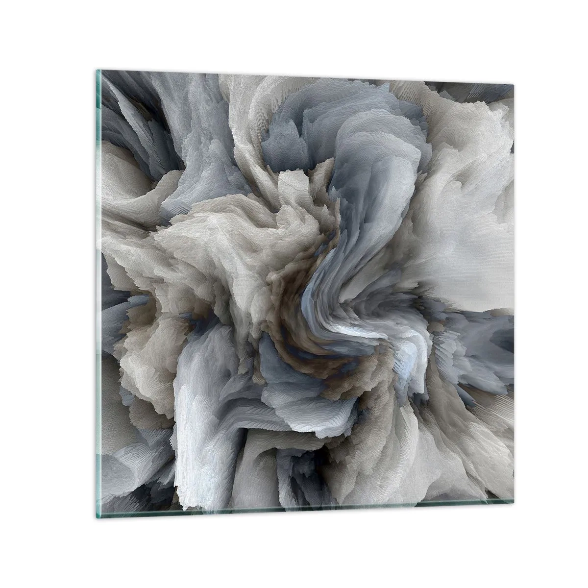 Obraz na szkle - Kamień i kwiat - 70x70 cm