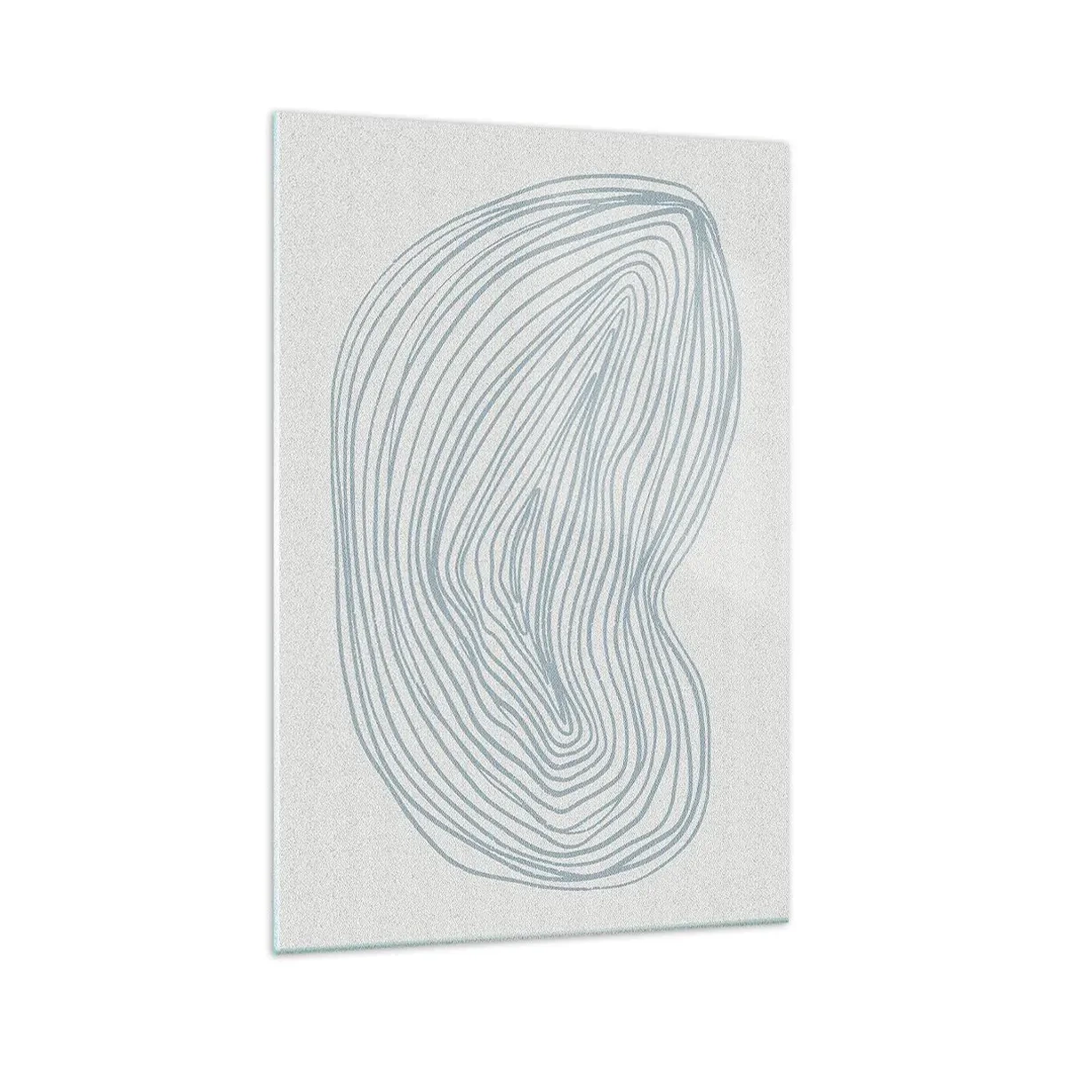 Obraz na szkle - Abstrakcyjny motyw fal w delikatnym błękicie - 70x100cm - Uśmiech kropli - Nowoczesna dekoracja ścienna do salonu i sypialni ARTTOR