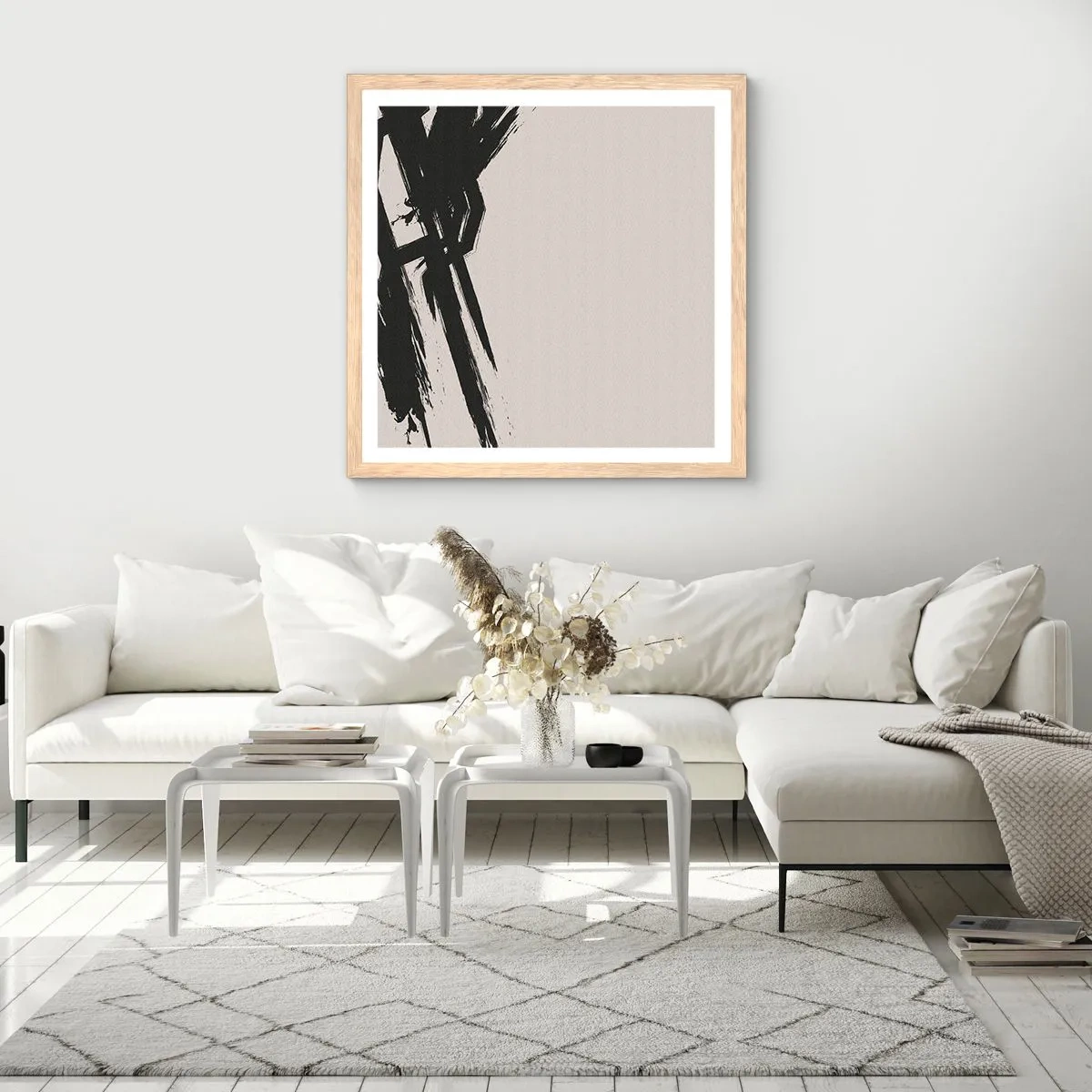 Plakat w ramie jasny dąb - Niepohamowany pęd - 50x50 cm