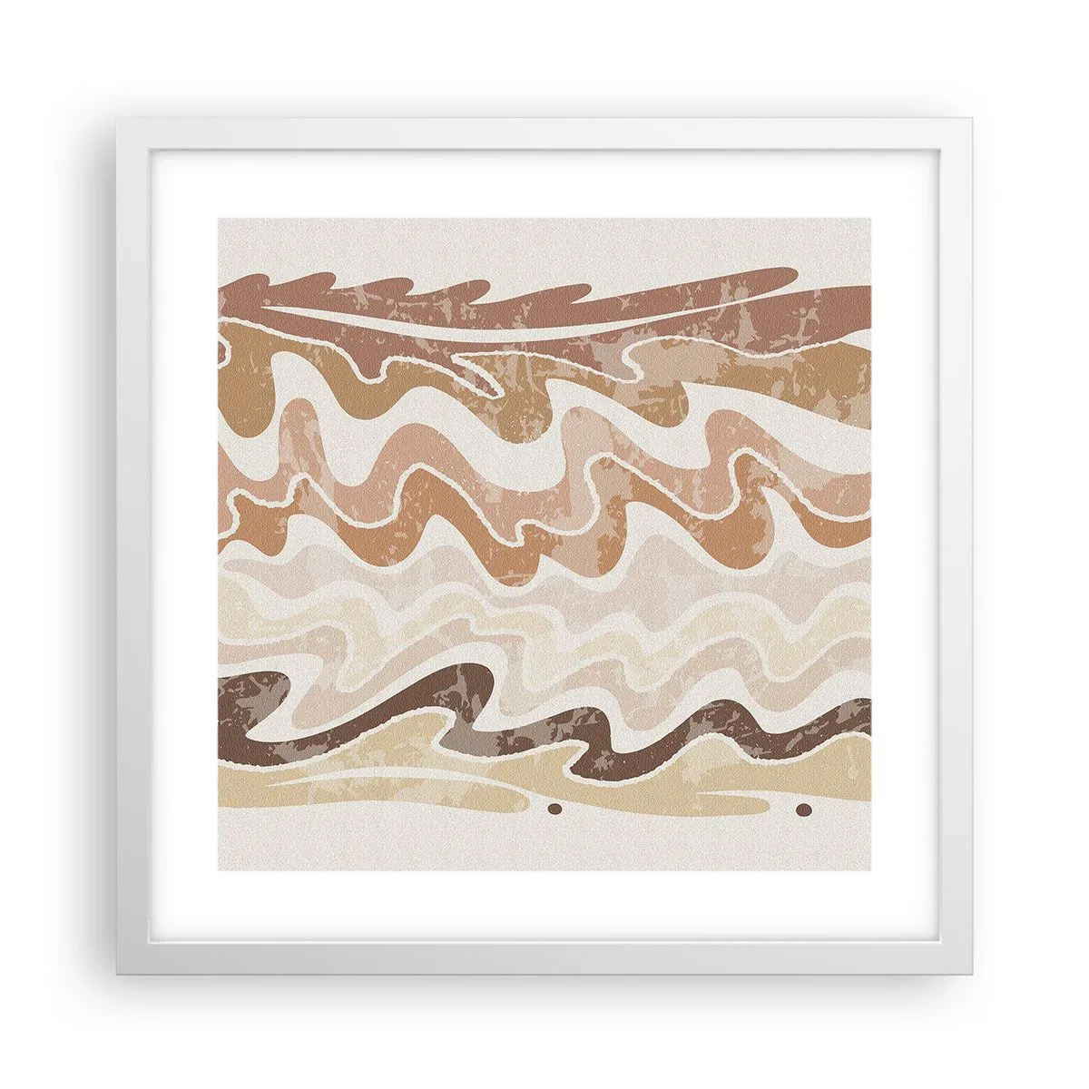 Plakat w białej ramie - Dobra energia – dobre emocje - 40x40 cm