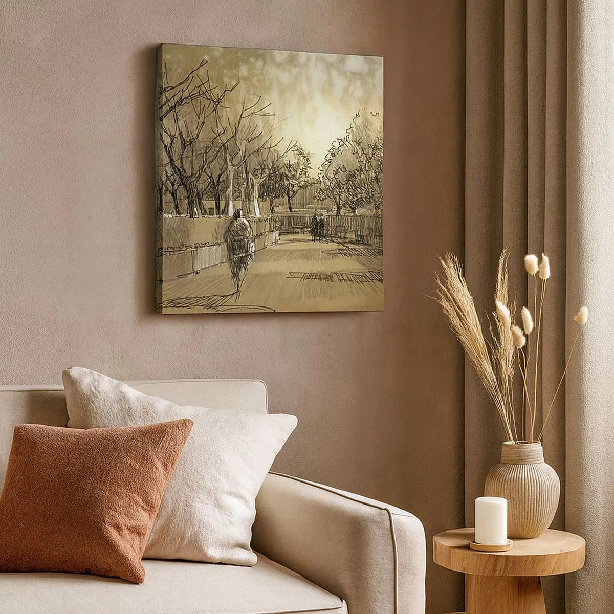 Obraz na płótnie - Piórkiem zatrzymana chwila - 30x30 cm