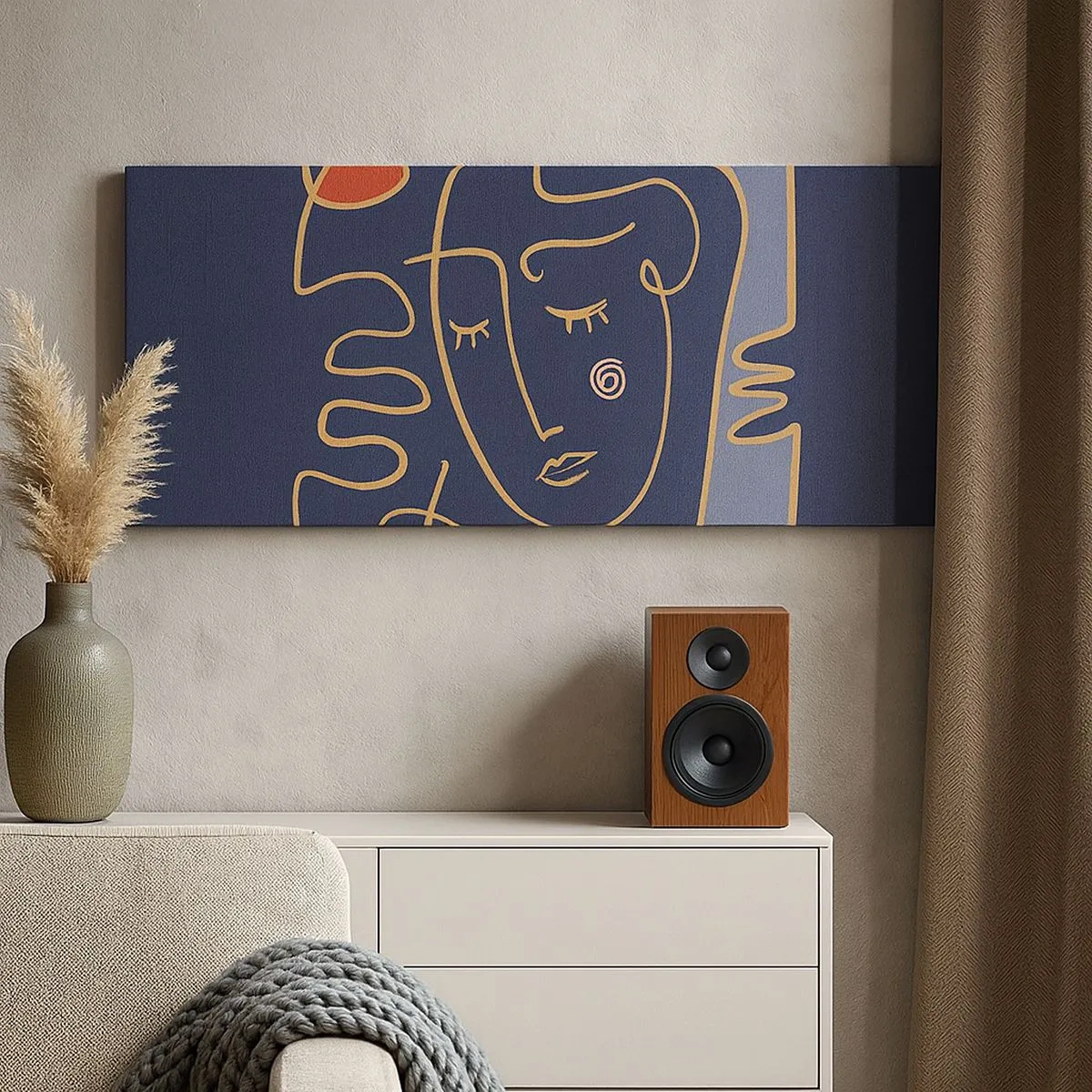 Obraz na płótnie - W zamyśleniu - 100x40 cm