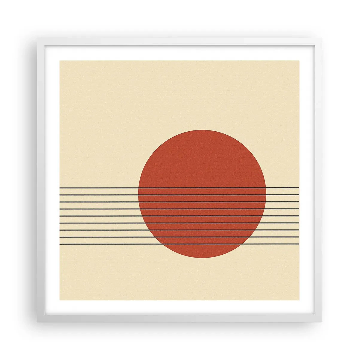 Plakat w białej ramie - W koło i dalej - 60x60 cm