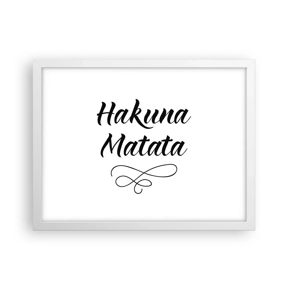 Plakat w białej ramie - Najlepsza rada - 40x30 cm