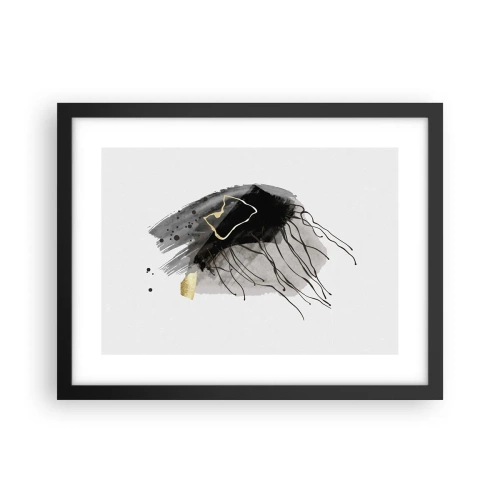 Plakat w czarnej ramie - W czerni i w złocie - 40x30 cm
