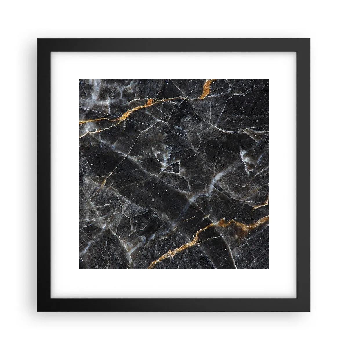 Plakat w czarnej ramie - Wewnętrzne życie kamienia - 30x30 cm