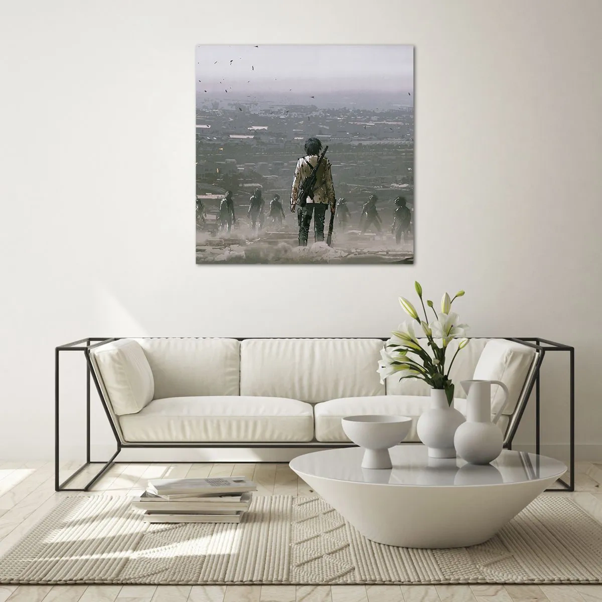 Obraz na szkle - Ostatni sprawiedliwy? - 40x40 cm