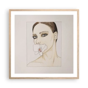 Plakat w ramie jasny dąb - Symbol elegancji i piękna - 60x60 cm