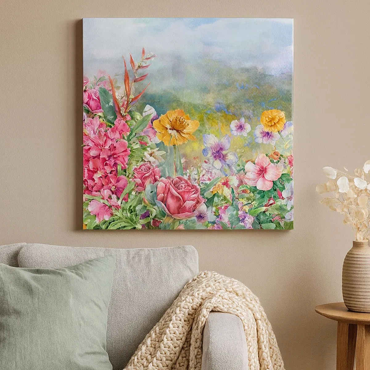 Obraz na płótnie - Ogród, który oszalał - 30x30 cm