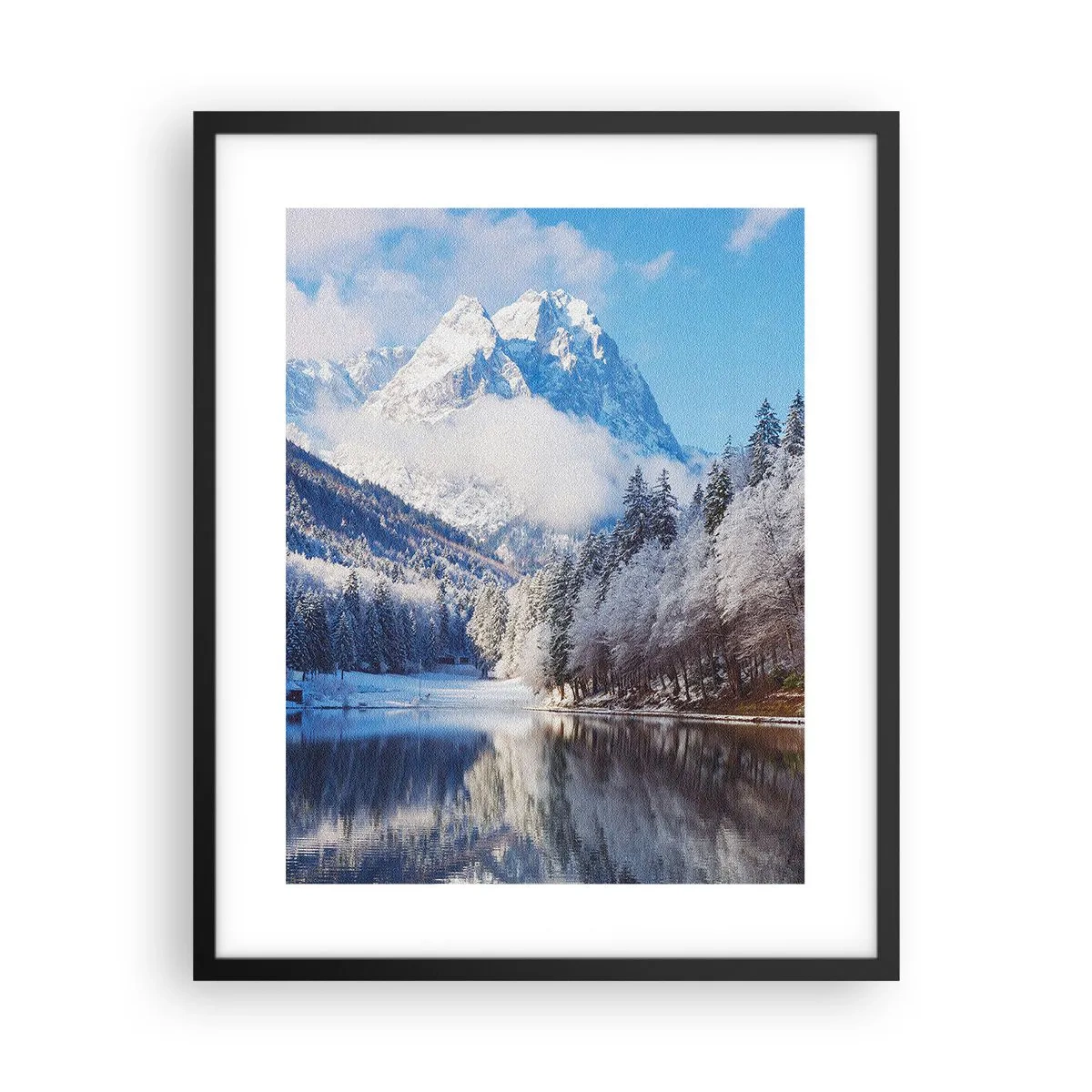 Plakat w czarnej ramie - Śnieżna straż - 40x50 cm