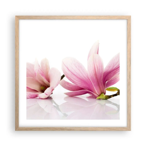 Plakat w ramie jasny dąb - Delikatne jak powiew wiosny - 50x50 cm