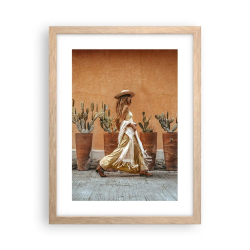 Plakat w ramie jasny dąb - W stylu hippie - 30x40 cm