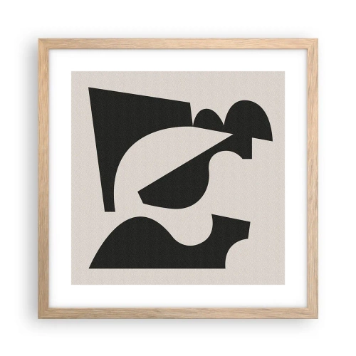 Plakat w ramie jasny dąb - Do samodzielnego składania - 40x40 cm