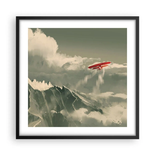 Plakat w czarnej ramie - Nieustraszony pionier - 50x50 cm