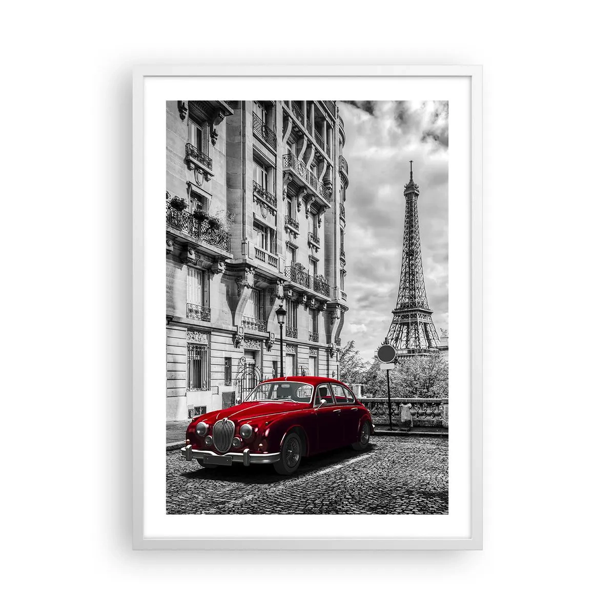 Plakat w białej ramie - Drapieżnik w mieście - 50x70 cm