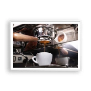 Plakat w białej ramie - Dobra chwila dnia - 100x70 cm