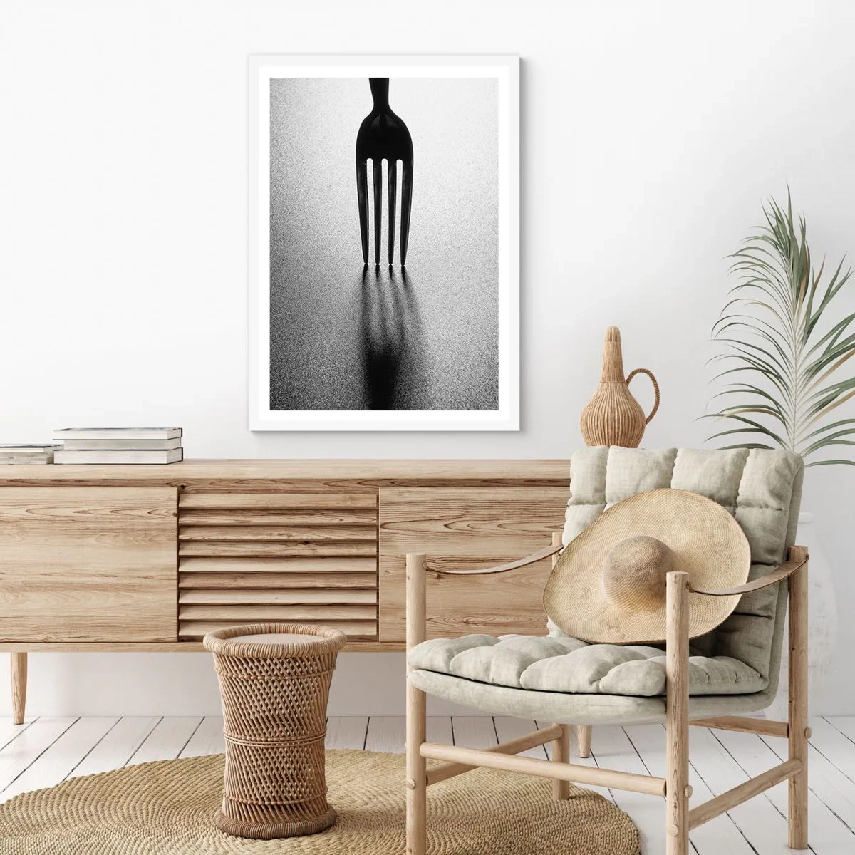 Plakat w białej ramie - Światło i cień - 40x50 cm