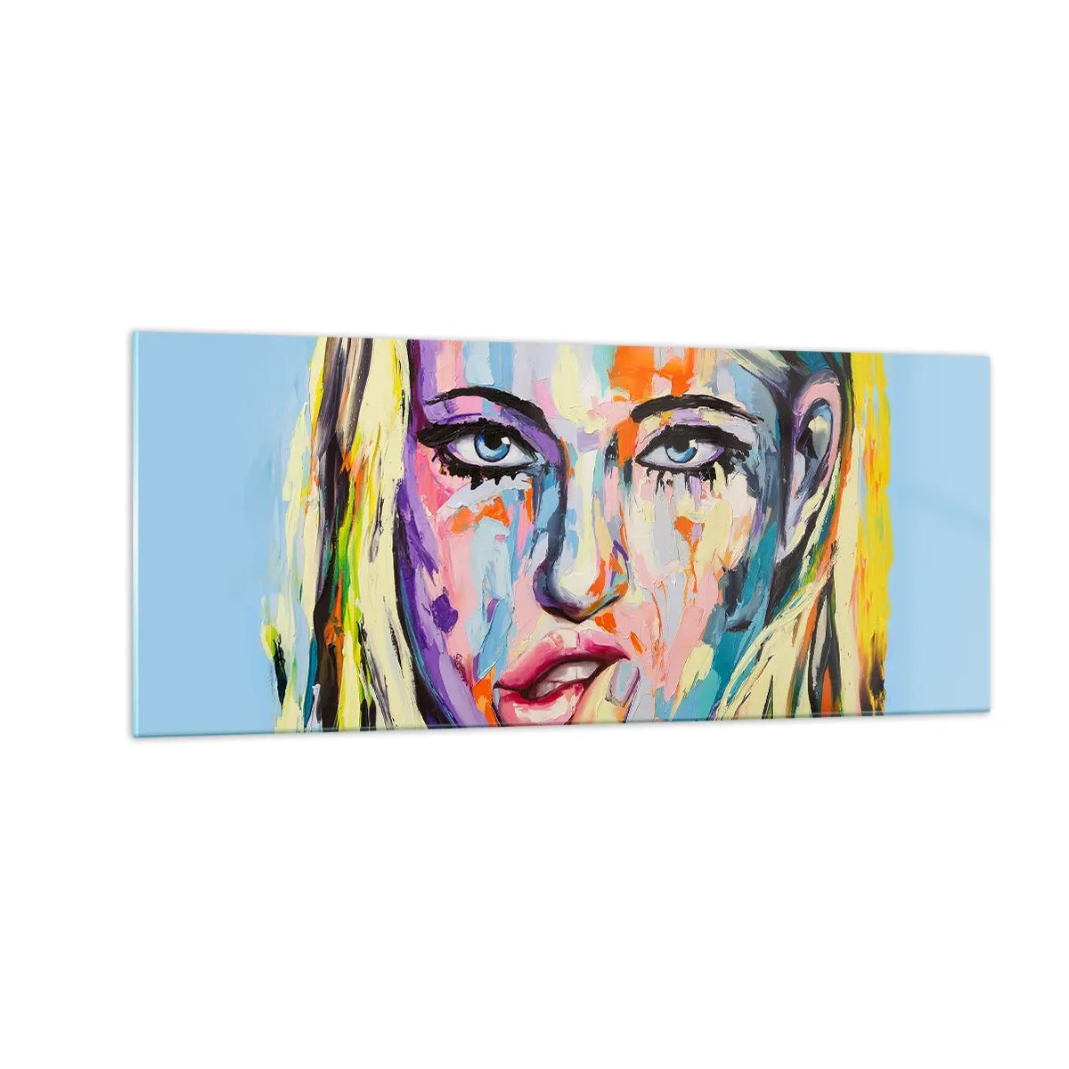 Obraz na szkle - Spójrz jej prosto w oczy - 100x40 cm