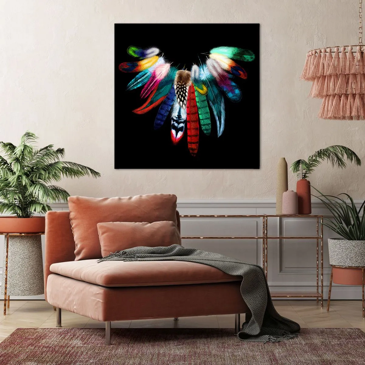 Obraz na płótnie - Indiański naszyjnik - 70x70 cm