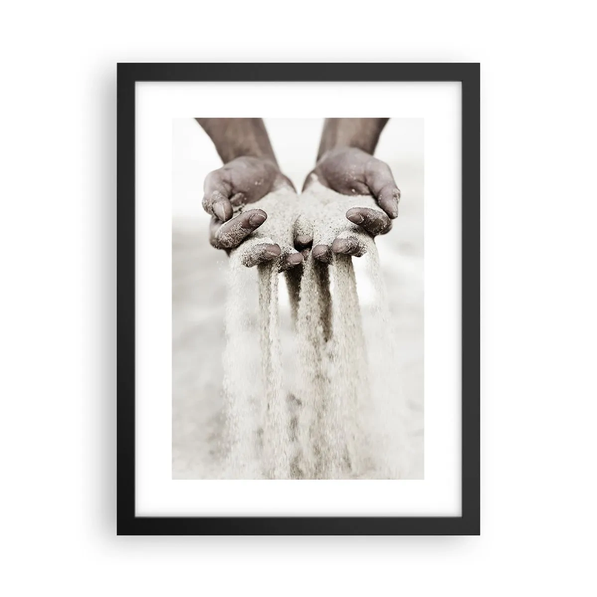 Plakat w czarnej ramie - Tymi rękoma… - 30x40 cm