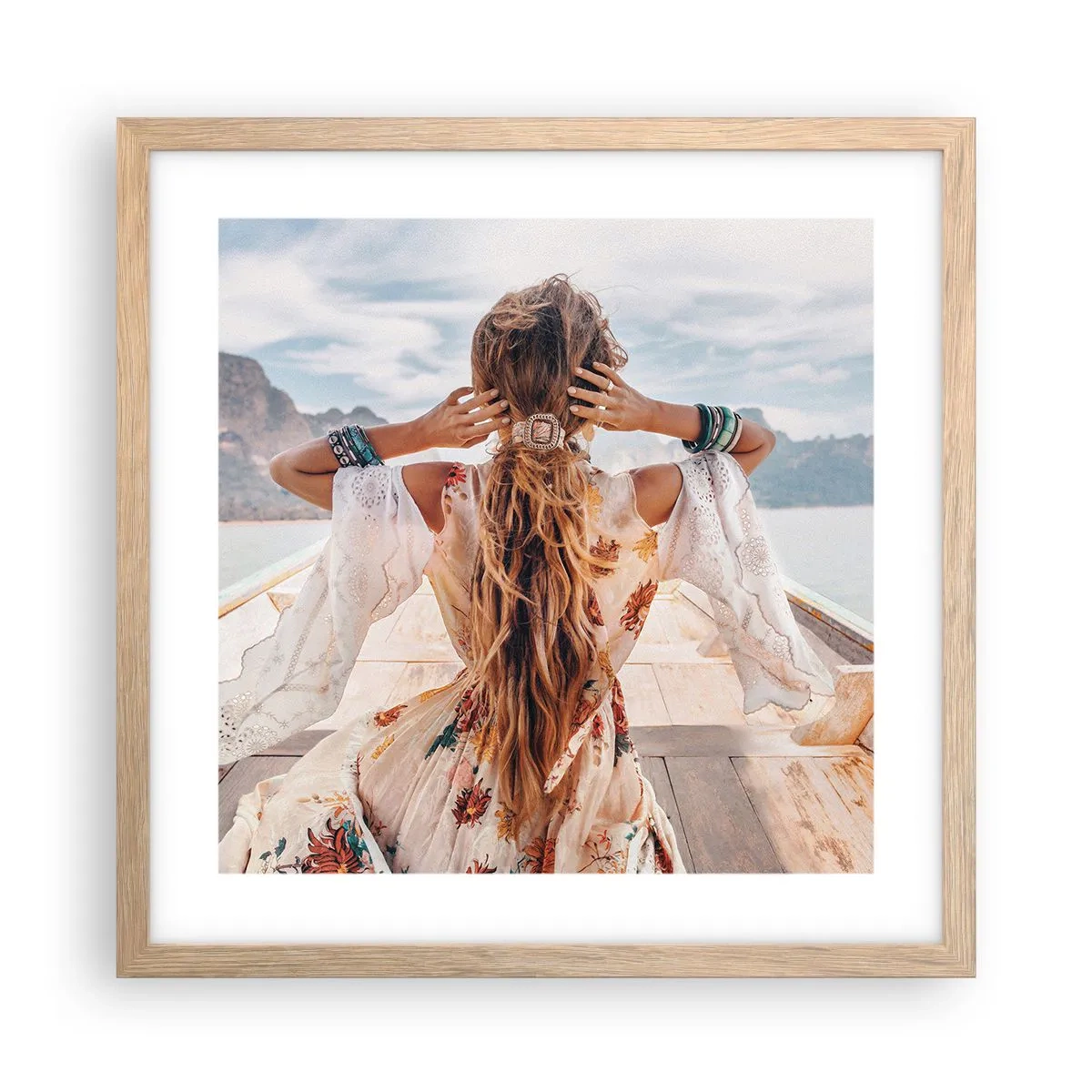 Plakat w ramie jasny dąb - W drodze ku szczęściu - 40x40 cm