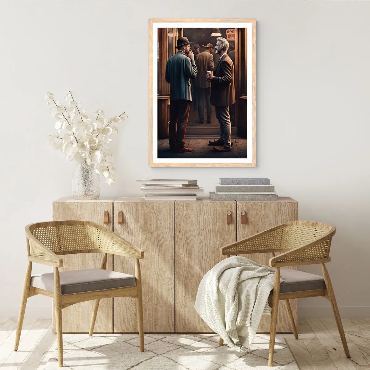 Plakat w ramie jasny dąb - Dobra chwila dnia - 40x50 cm