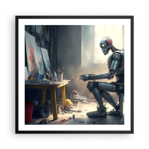 Plakat w czarnej ramie - Akt kreacji - 60x60 cm