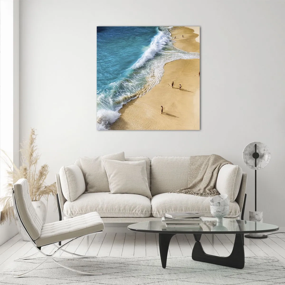 Obraz na szkle - A potem słońce, plaża… - 30x30 cm