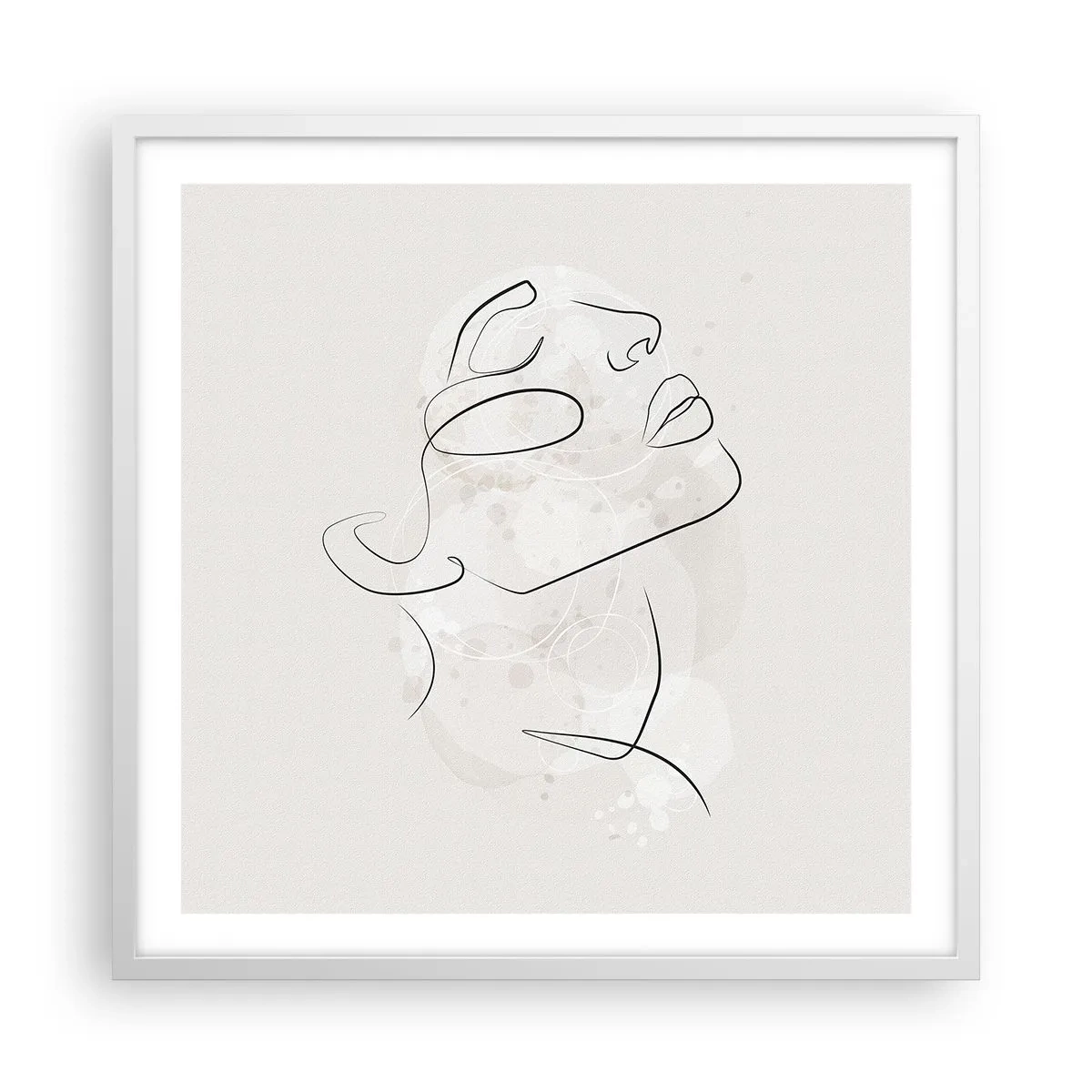 Plakat w białej ramie - Zarys marzenia - 60x60 cm