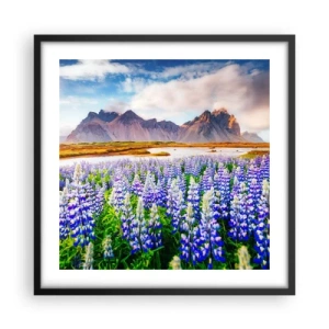 Plakat w czarnej ramie - Siła i surowość obok łagodności - 50x50 cm