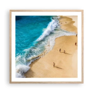 Plakat w ramie jasny dąb - A potem słońce, plaża… - 60x60 cm