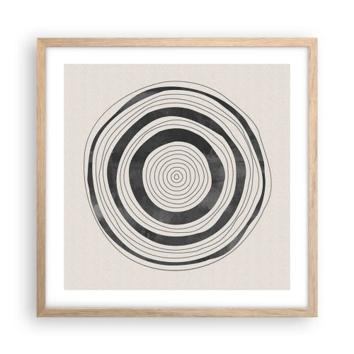 Plakat w ramie jasny dąb - Ważne to co pomiędzy - 50x50 cm