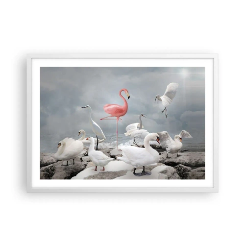 Plakat w białej ramie - Skąd się tu wziąłem? - 70x50 cm