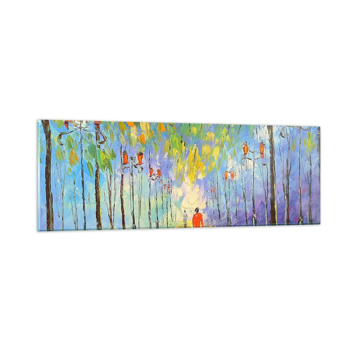 Obraz na szkle - Nocna piosenka deszczu - 90x30 cm