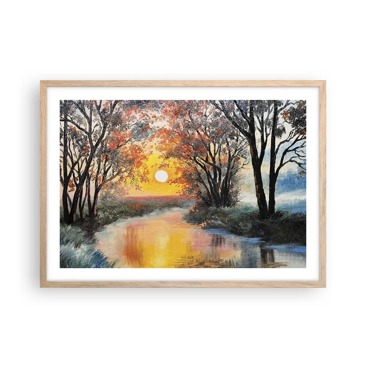 Plakat w ramie jasny dąb - Jesienne klimaty - 70x50 cm
