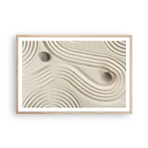 Plakat w ramie jasny dąb - Dotyk ciepła - 91x61 cm