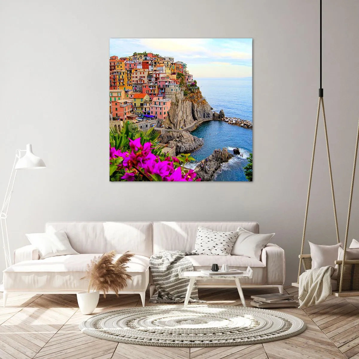 Obraz na płótnie - Śmiejące się miasto - 70x70 cm