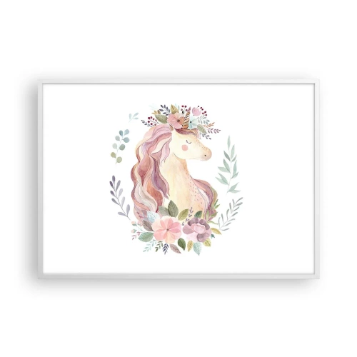 Plakat w białej ramie - Zaproszenie do świata baśni - 100x70 cm