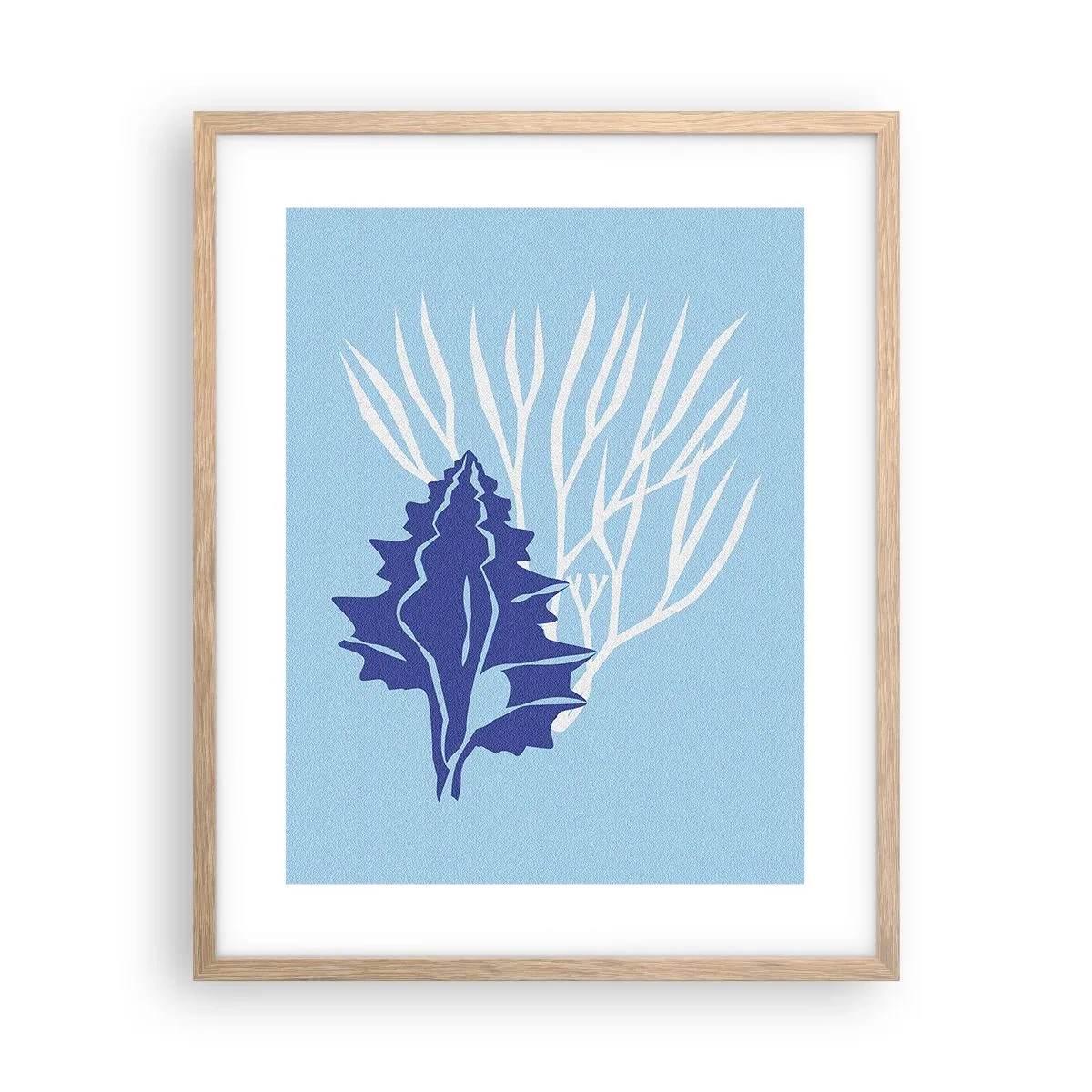 Plakat w ramie jasny dąb - Liściaste formy - 40x50 cm