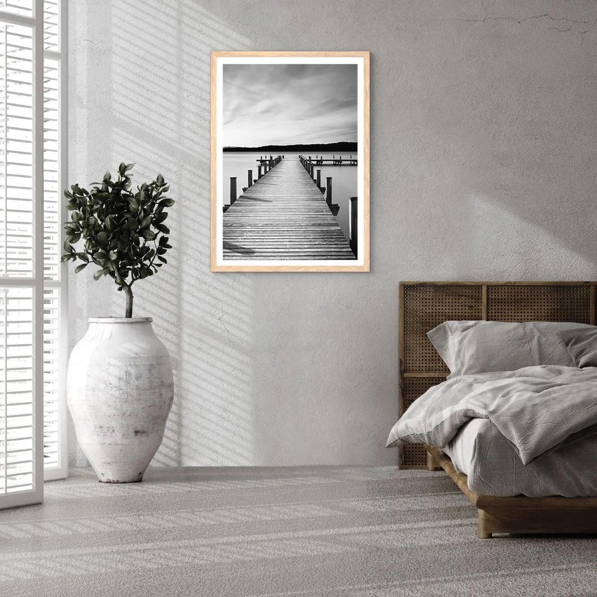 Plakat w ramie jasny dąb - U wodopoju – spokoju - 30x40 cm